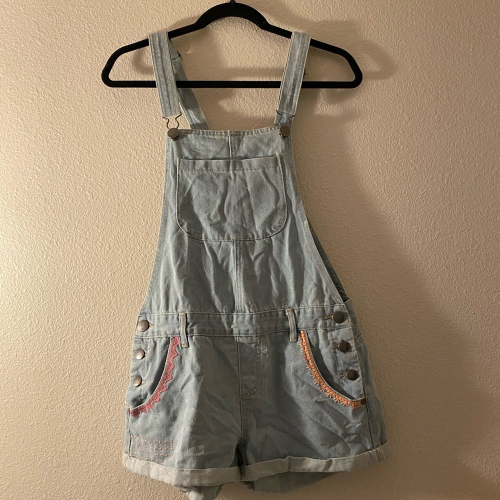 BLUE COTTON ON OVERALLS